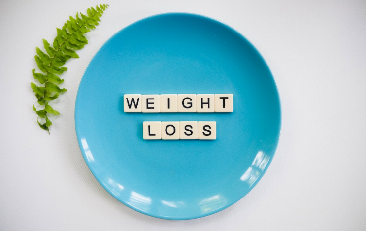 blue weight loss plate